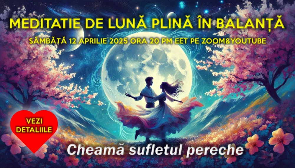 Iubirea reinvie si infloreste 🌕♎ MEDITATIE la LUNA PLINA in BALANTA ghidata de astrolog ACVARIA ☯